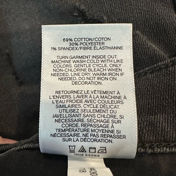 Express Straight Mini mid rise jean skirt with fringe - Picture 14 of 15